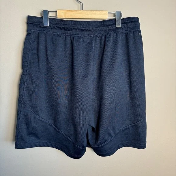 Russell Men's Blue/Black Elastic Waist Athletic Shorts Size Large Training Gym - Picture 5 of 13